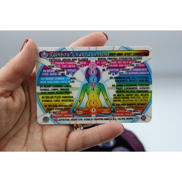 Set of 7 Chakra Stone Palm Stone with Pouch | Seven Chakra Stone Set | Chakra Se - Picture 5 of 15